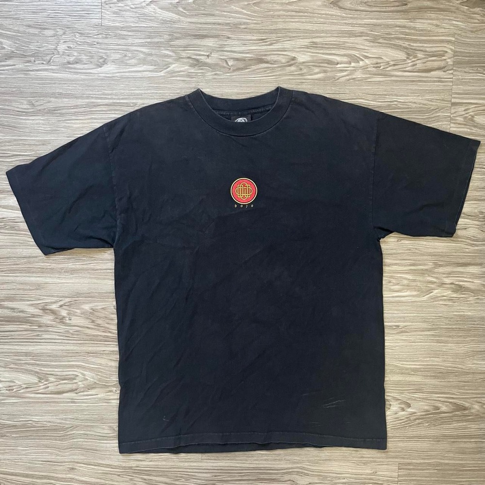 Vintage 1996 Dojo Sportswear Seek Balance Dragon Tiger T-Shirt Black Large USA